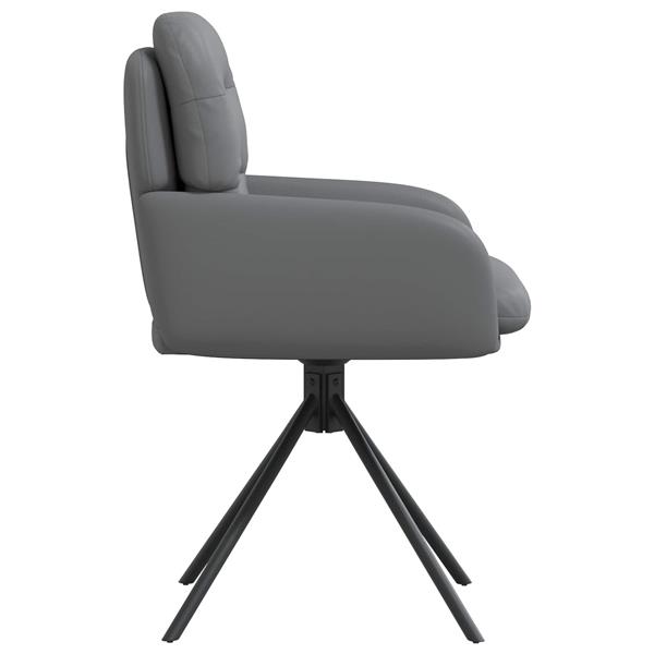 Grote foto vidaxl draai eetstoelen 2 st kunstleer grijs 59 x 59 5 x 90 cm huis en inrichting stoelen