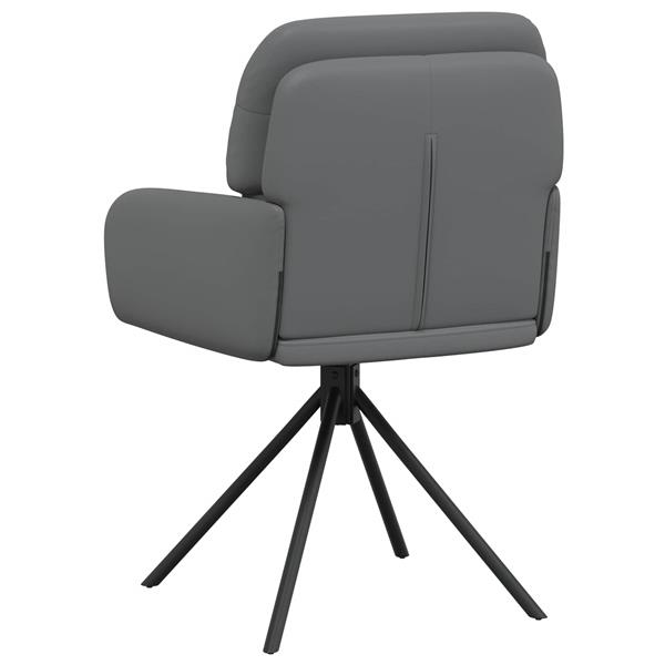 Grote foto vidaxl draai eetstoelen 2 st kunstleer grijs 59 x 59 5 x 90 cm huis en inrichting stoelen