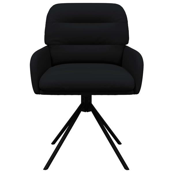 Grote foto vidaxl draai eetstoelen 2 st kunstleer zwart 59 x 59 5 x 90 cm huis en inrichting stoelen