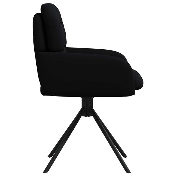 Grote foto vidaxl draai eetstoelen 2 st kunstleer zwart 59 x 59 5 x 90 cm huis en inrichting stoelen