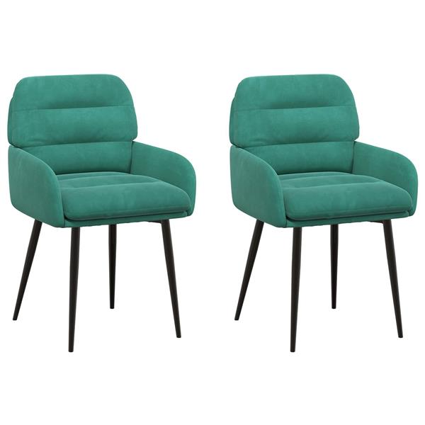Grote foto vidaxl eettafelstoelen 2 st fluweel turquoise 59 x 59 5 x 90 cm huis en inrichting stoelen