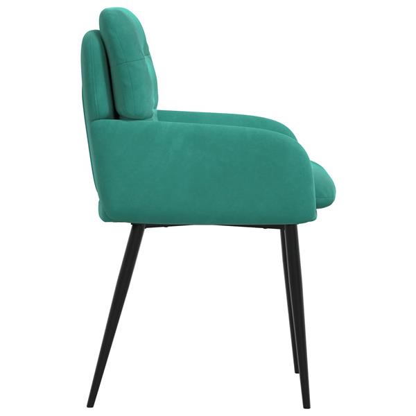 Grote foto vidaxl eettafelstoelen 2 st fluweel turquoise 59 x 59 5 x 90 cm huis en inrichting stoelen
