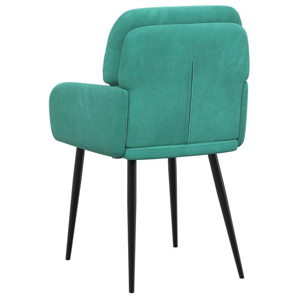 Grote foto vidaxl eettafelstoelen 2 st fluweel turquoise 59 x 59 5 x 90 cm huis en inrichting stoelen