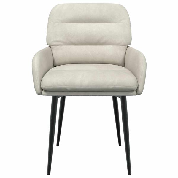 Grote foto vidaxl eettafelstoelen 2 st fluweel cr mekleurig 59 x 59 5 x 90 cm huis en inrichting stoelen