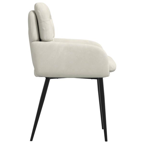 Grote foto vidaxl eettafelstoelen 2 st fluweel cr mekleurig 59 x 59 5 x 90 cm huis en inrichting stoelen