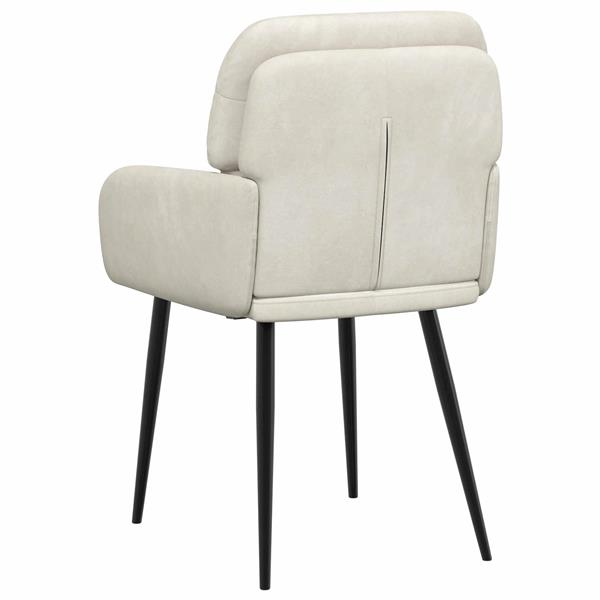 Grote foto vidaxl eettafelstoelen 2 st fluweel cr mekleurig 59 x 59 5 x 90 cm huis en inrichting stoelen