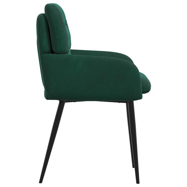 Grote foto vidaxl eettafelstoelen 2 st fluweel donkergroen 59 x 59 5 x 90 cm huis en inrichting stoelen
