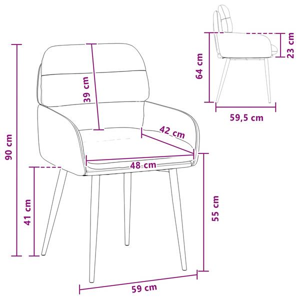 Grote foto vidaxl eettafelstoelen 2 st fluweel donkergroen 59 x 59 5 x 90 cm huis en inrichting stoelen