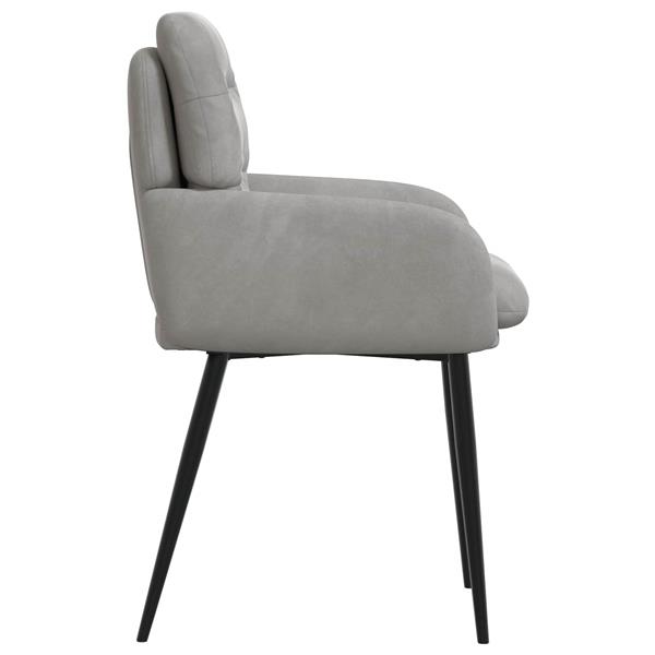 Grote foto vidaxl eettafelstoelen 2 st fluweel lichtgrijs 59 x 59 5 x 90 cm huis en inrichting stoelen