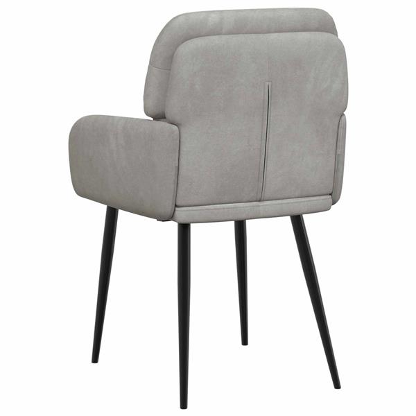 Grote foto vidaxl eettafelstoelen 2 st fluweel lichtgrijs 59 x 59 5 x 90 cm huis en inrichting stoelen