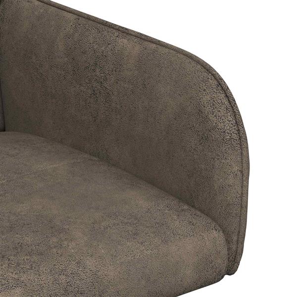 Grote foto vidaxl eettafelstoelen 2 st nep suede leer donkergrijs 59x56 5x85cm huis en inrichting stoelen