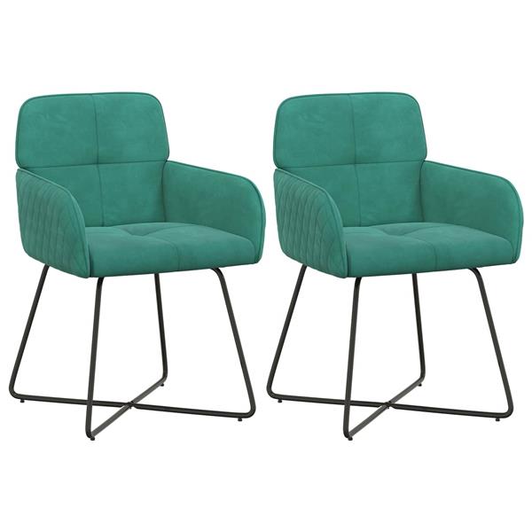 Grote foto vidaxl eettafelstoelen 2 st fluweel turquoise 59 x 56 5 x 86 cm huis en inrichting stoelen