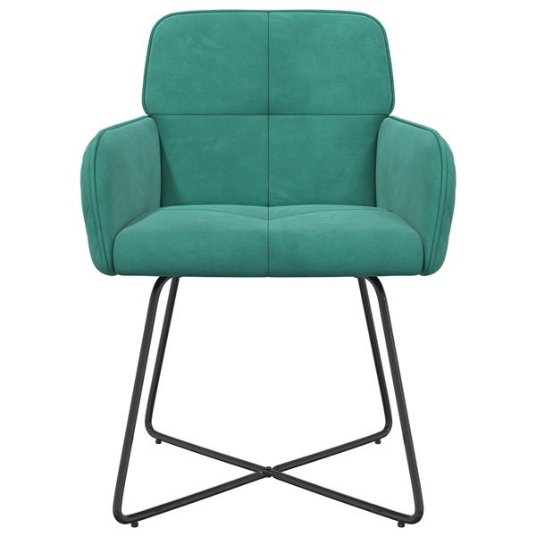 Grote foto vidaxl eettafelstoelen 2 st fluweel turquoise 59 x 56 5 x 86 cm huis en inrichting stoelen