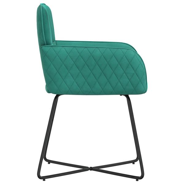 Grote foto vidaxl eettafelstoelen 2 st fluweel turquoise 59 x 56 5 x 86 cm huis en inrichting stoelen