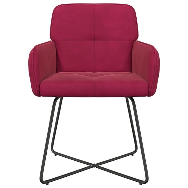 Grote foto vidaxl eettafelstoelen 2 st fluweel wijnrood 59 x 56 5 x 86 cm huis en inrichting stoelen