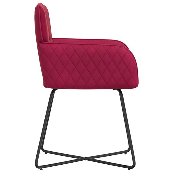 Grote foto vidaxl eettafelstoelen 2 st fluweel wijnrood 59 x 56 5 x 86 cm huis en inrichting stoelen