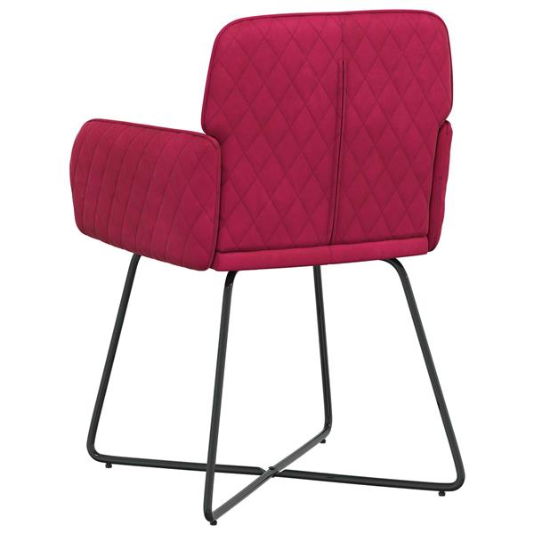 Grote foto vidaxl eettafelstoelen 2 st fluweel wijnrood 59 x 56 5 x 86 cm huis en inrichting stoelen