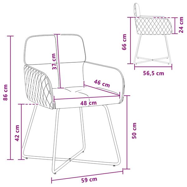 Grote foto vidaxl eettafelstoelen 2 st fluweel wijnrood 59 x 56 5 x 86 cm huis en inrichting stoelen