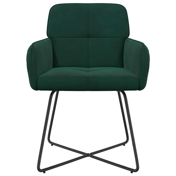 Grote foto vidaxl eettafelstoelen 2 st fluweel donkergroen 59 x 56 5 x 86 cm huis en inrichting stoelen