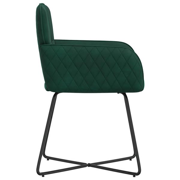 Grote foto vidaxl eettafelstoelen 2 st fluweel donkergroen 59 x 56 5 x 86 cm huis en inrichting stoelen