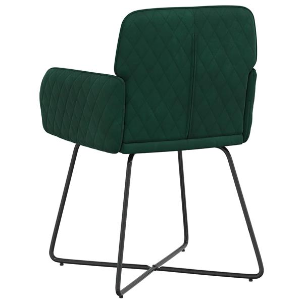 Grote foto vidaxl eettafelstoelen 2 st fluweel donkergroen 59 x 56 5 x 86 cm huis en inrichting stoelen