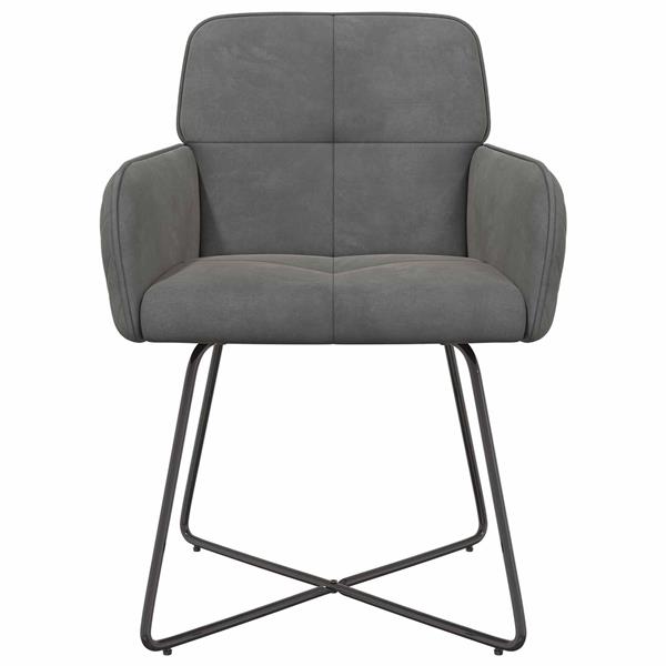 Grote foto vidaxl eettafelstoelen 2 st fluweel donkergrijs 59 x 56 5 x 86 cm huis en inrichting stoelen