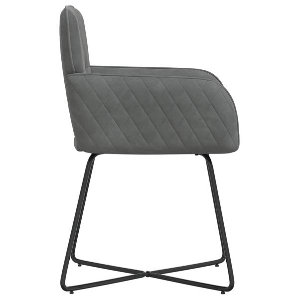 Grote foto vidaxl eettafelstoelen 2 st fluweel donkergrijs 59 x 56 5 x 86 cm huis en inrichting stoelen