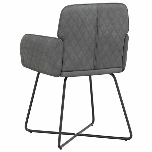 Grote foto vidaxl eettafelstoelen 2 st fluweel donkergrijs 59 x 56 5 x 86 cm huis en inrichting stoelen