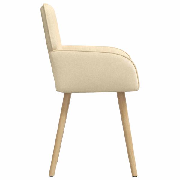 Grote foto vidaxl eettafelstoelen 2 st stof cr mekleurig 56 5 x 50 x 87 5 cm huis en inrichting stoelen