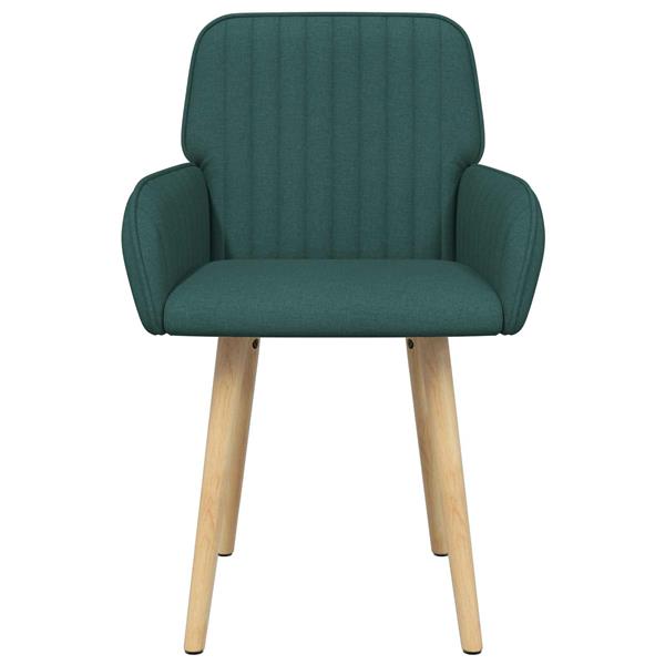 Grote foto vidaxl eettafelstoelen 2 st stof donkergroen 56 5 x 50 x 87 5 cm huis en inrichting stoelen