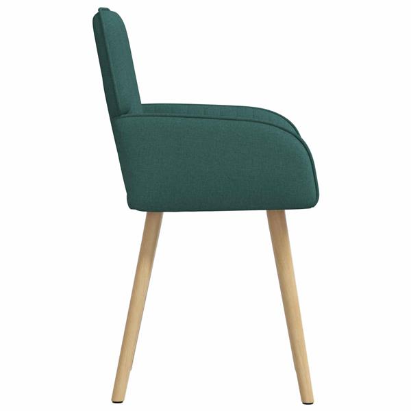 Grote foto vidaxl eettafelstoelen 2 st stof donkergroen 56 5 x 50 x 87 5 cm huis en inrichting stoelen