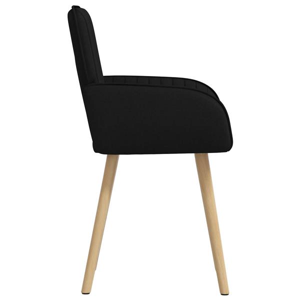 Grote foto vidaxl eettafelstoelen 2 st stof zwart 56 5 x 50 x 87 5 cm huis en inrichting stoelen