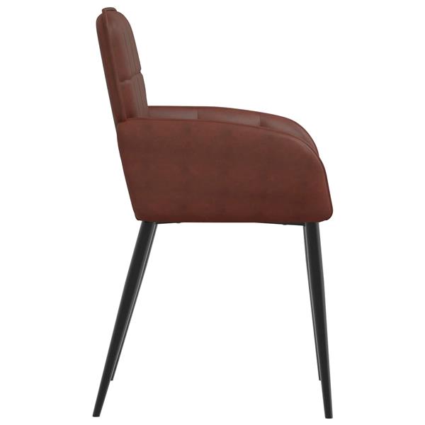 Grote foto vidaxl eettafelstoelen 2 st kunstleer glanzend bruin 56 5 x 50 x 85 cm huis en inrichting stoelen