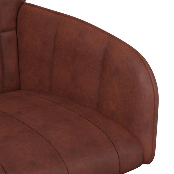 Grote foto vidaxl eettafelstoelen 2 st kunstleer glanzend bruin 56 5 x 50 x 85 cm huis en inrichting stoelen