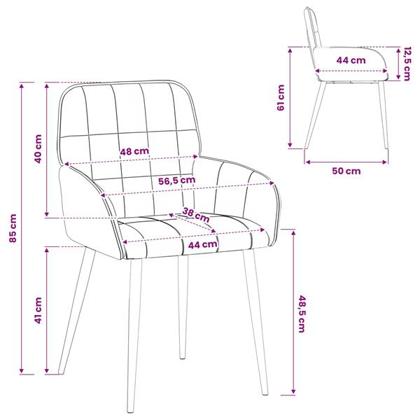 Grote foto vidaxl eettafelstoelen 2 st kunstleer glanzend bruin 56 5 x 50 x 85 cm huis en inrichting stoelen