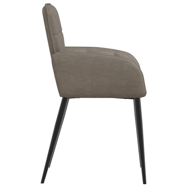 Grote foto vidaxl eettafelstoelen 2 st kunstleer grijs 56 5 x 50 x 85 cm huis en inrichting stoelen