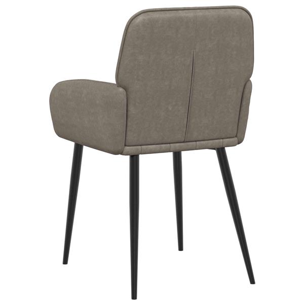 Grote foto vidaxl eettafelstoelen 2 st kunstleer grijs 56 5 x 50 x 85 cm huis en inrichting stoelen