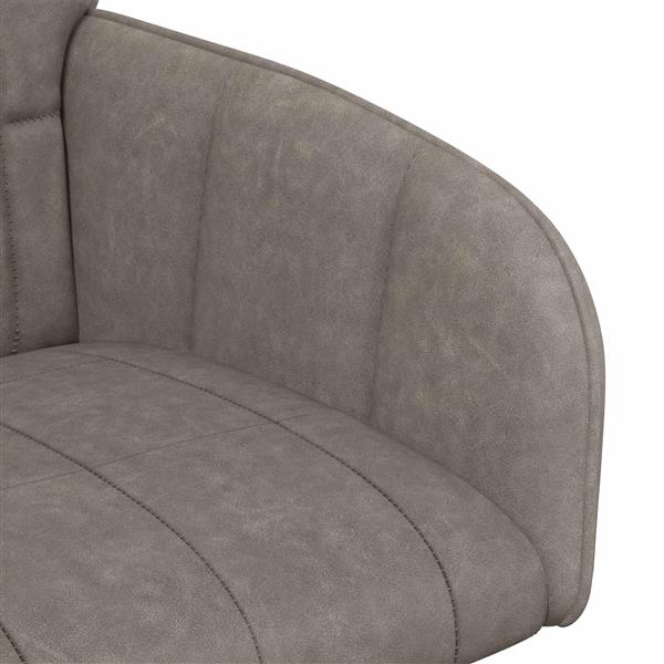 Grote foto vidaxl eettafelstoelen 2 st kunstleer grijs 56 5 x 50 x 85 cm huis en inrichting stoelen