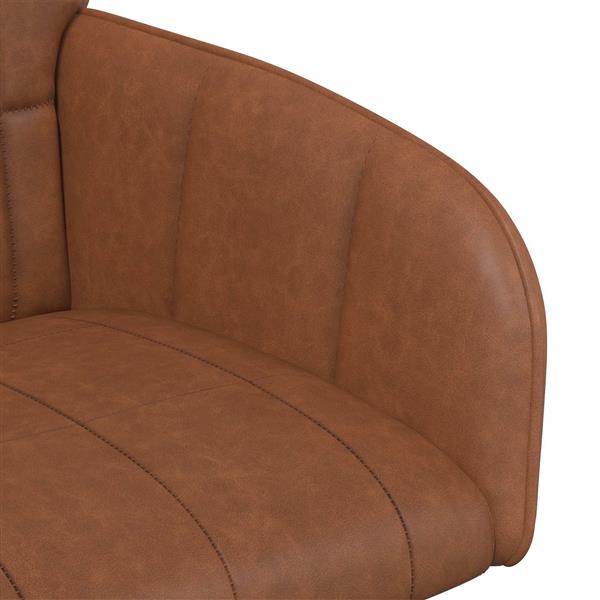 Grote foto vidaxl eettafelstoelen 2 st kunstleer bruin 56 5 x 50 x 85 cm huis en inrichting stoelen