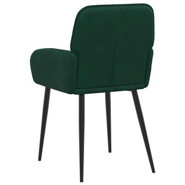 Grote foto vidaxl eettafelstoelen 2 st fluweel donkergroen 56.5 x 50 x 85 cm huis en inrichting stoelen