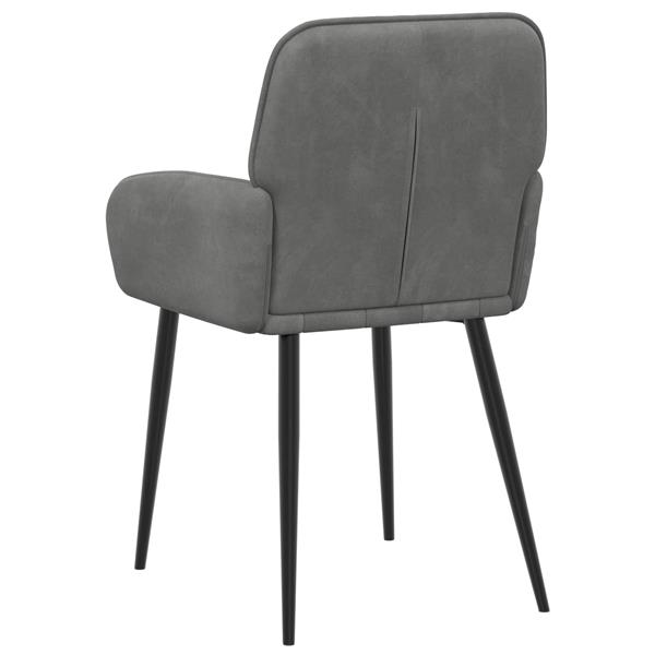 Grote foto vidaxl eettafelstoelen 2 st fluweel donkergrijs 56.5 x 50 x 85 cm huis en inrichting stoelen