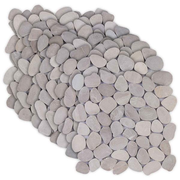Grote foto vidaxl kiezeltegels taupe 30 x 30 cm rivierenkiezel doe het zelf en verbouw tegels