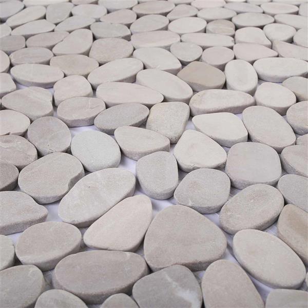 Grote foto vidaxl kiezeltegels taupe 30 x 30 cm rivierenkiezel doe het zelf en verbouw tegels