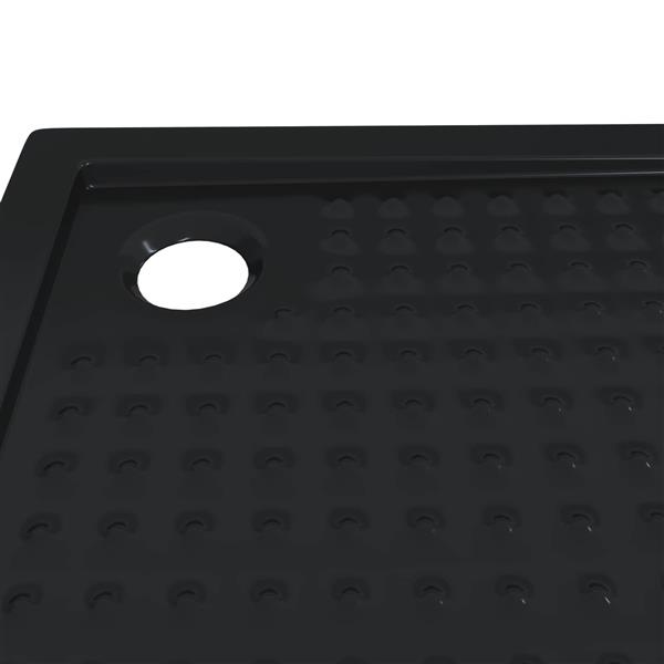 Grote foto vidaxl douche basis tray met dots 90 x 90 x 4 cm abs zwart doe het zelf en verbouw sanitair