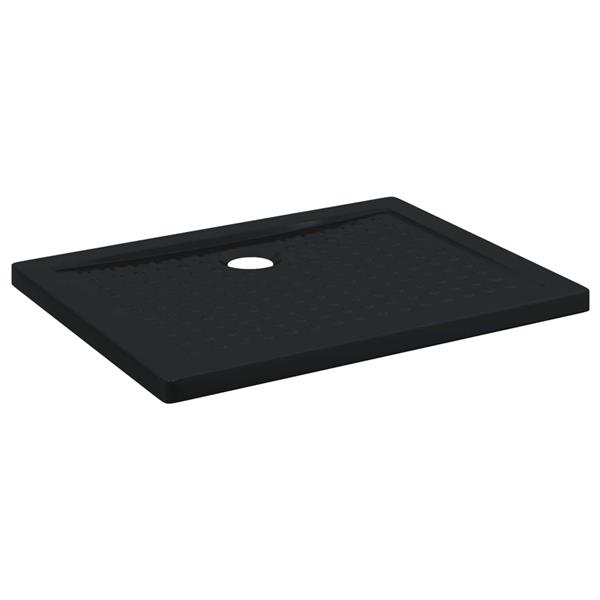 Grote foto vidaxl douche basis tray met dots 90 x 70 x 4 cm abs zwart doe het zelf en verbouw sanitair