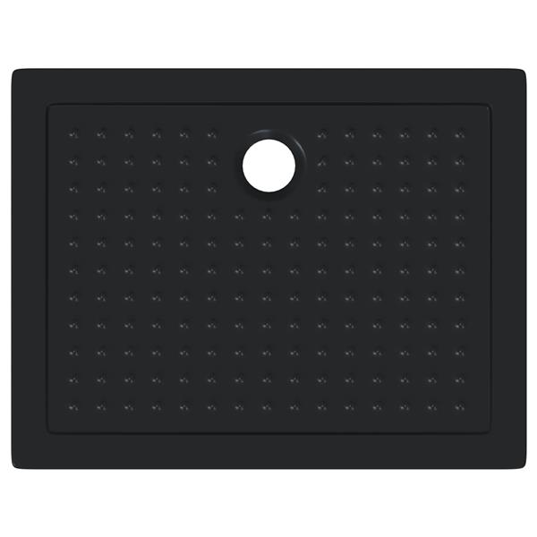 Grote foto vidaxl douche basis tray met dots 90 x 70 x 4 cm abs zwart doe het zelf en verbouw sanitair