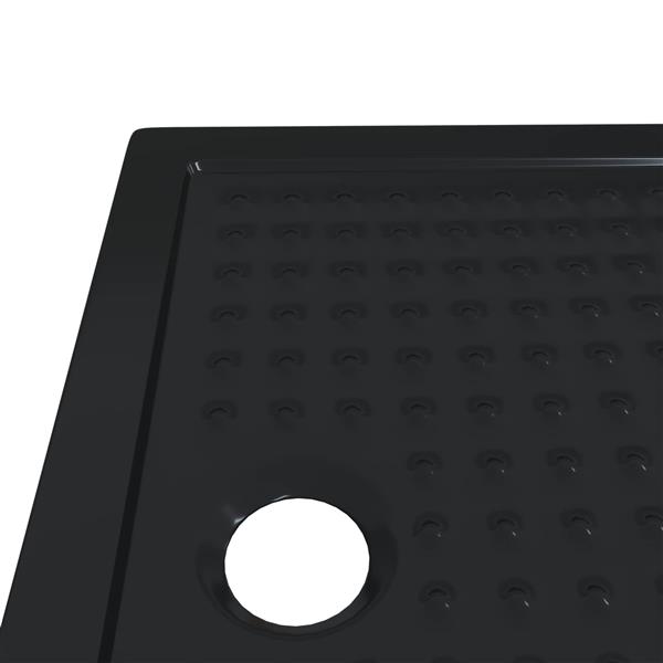 Grote foto vidaxl douche basis tray met dots 90 x 70 x 4 cm abs zwart doe het zelf en verbouw sanitair