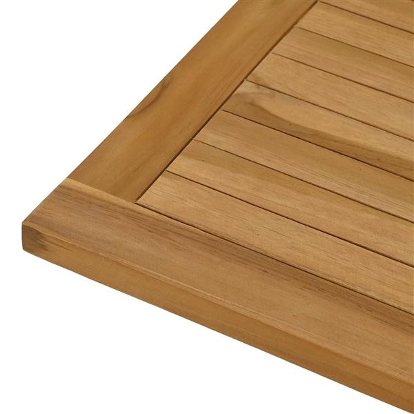 Grote foto vidaxl tafelblad rechthoekig massief teakhout naturel antiek en kunst stoelen en banken
