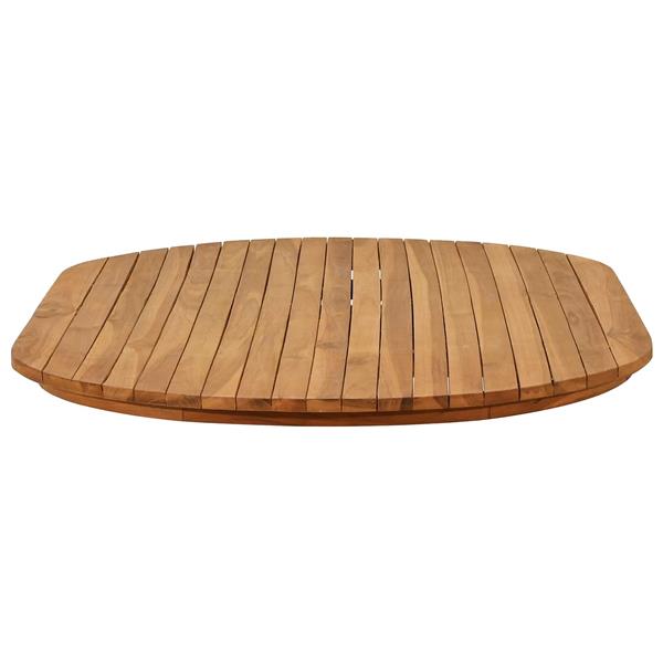 Grote foto vidaxl tafelblad 120 x 70 x 3 5 cm ovaal massief teakhout naturel antiek en kunst stoelen en banken