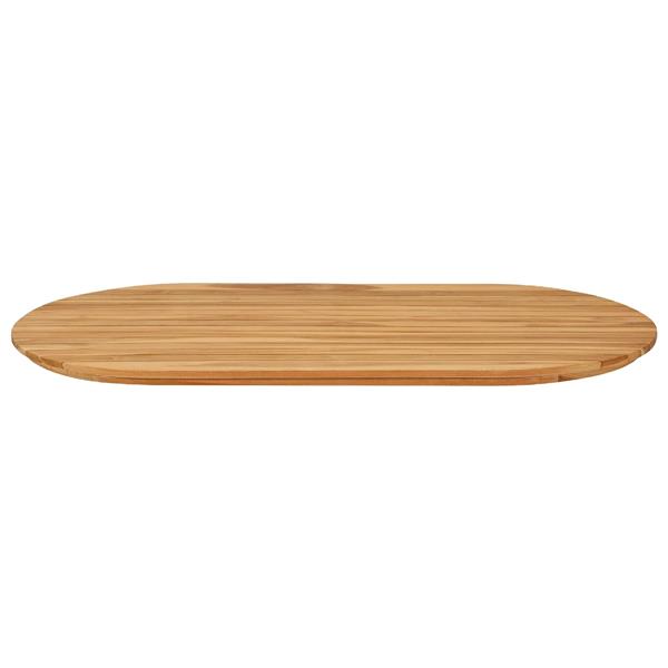 Grote foto vidaxl tafelblad 110 x 55 x 3 5 cm ovaal massief teakhout naturel antiek en kunst stoelen en banken